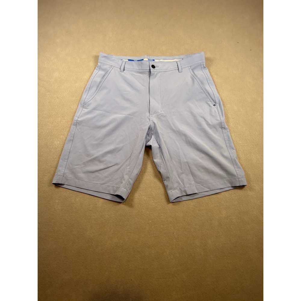 Druh Mens Golf Shorts Light Blue Flat Front Performance Size 32